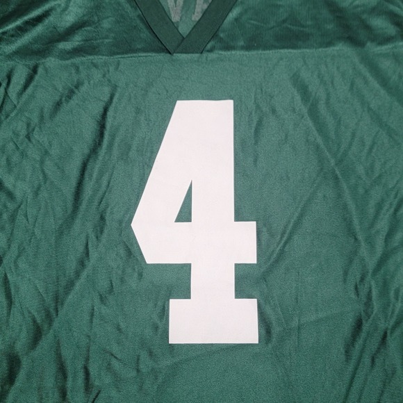New York‎ Jets Jersey Mens Large Green NFL Football Brett Favre #4 Team Apparel - Picture 2 of 9